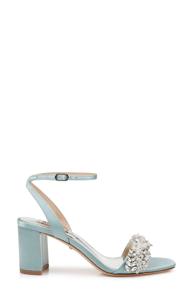 Badgley Mischka Clara Embellished Strap Evening Shoe