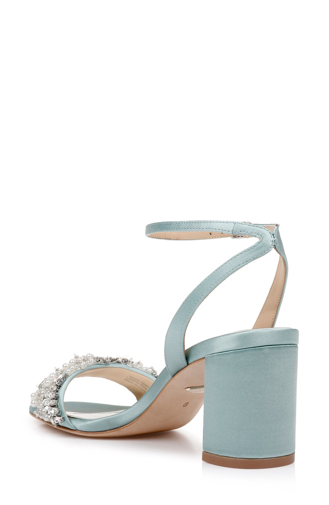 Badgley Mischka Clara Embellished Strap Evening Shoe