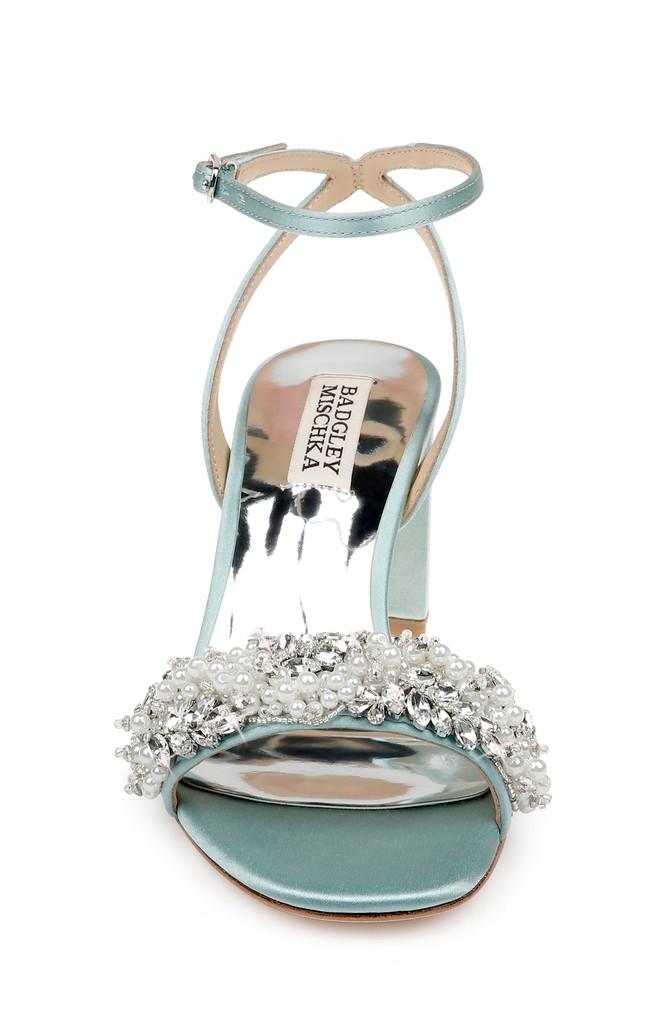 Badgley Mischka Clara Embellished Strap Evening Shoe