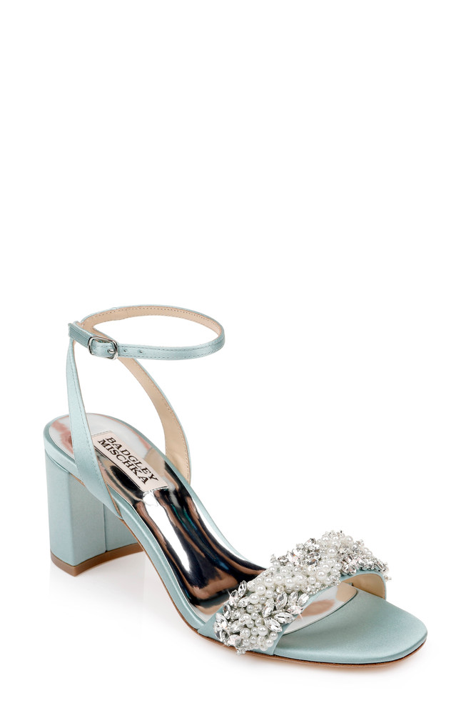 badgley mischka Clara Embellished Strap Evening Shoe
