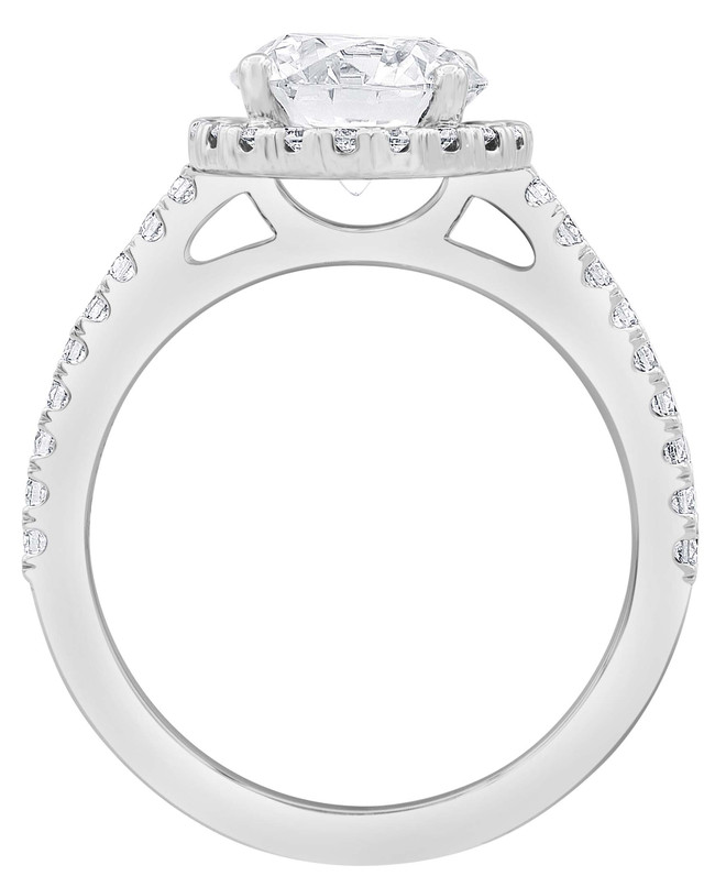 Badgley Mischka Diamond Halo Solitaire Plus Engagement Ring