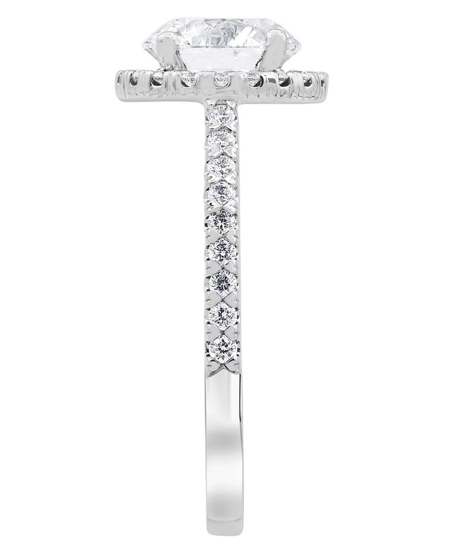 Badgley Mischka Diamond Halo Solitaire Plus Engagement Ring