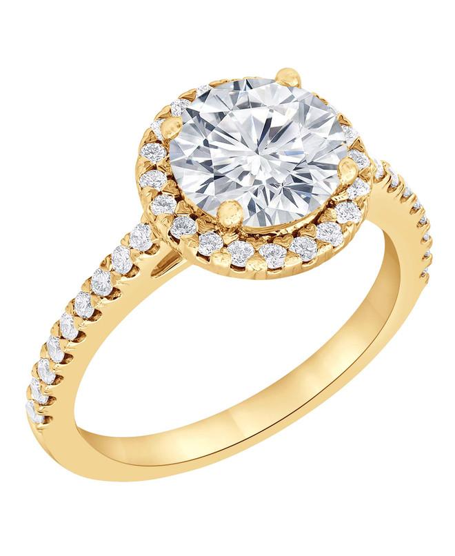 Badgley Mischka Diamond Halo Solitaire Plus Engagement Ring