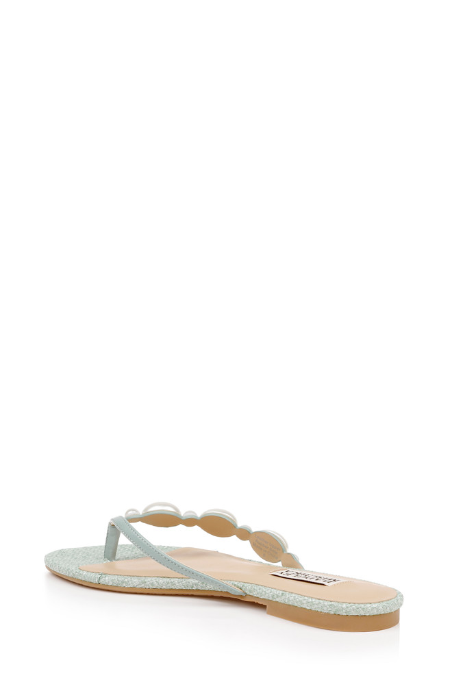 Badgley Mischka Dyana Pearl Embellished Thong Sandals