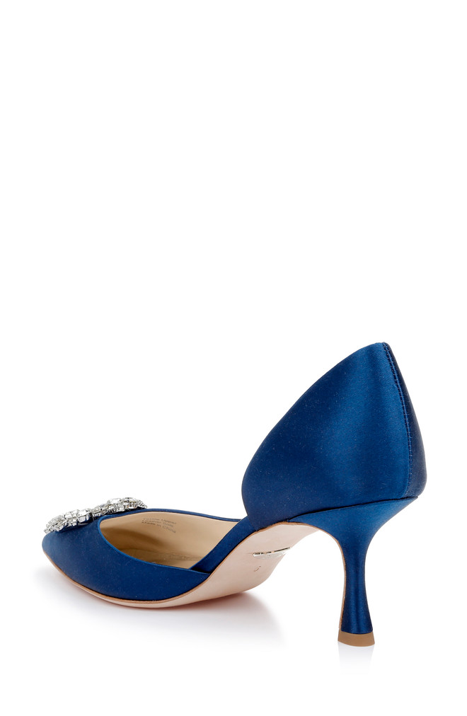 Badgley Mischka Fabia II Kitten Heels With Crystal Buckle