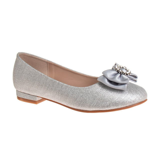 Badgley Mischka Girls’ Slip-On Ballet Flats With Bow