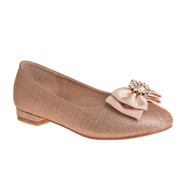 Badgley Mischka Girls’ Slip-On Ballet Flats With Bow
