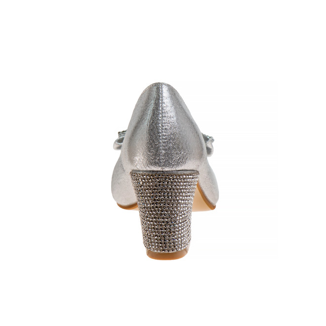 Badgley Mischka Girls' Sparkle Studded Bow Dress Shoes