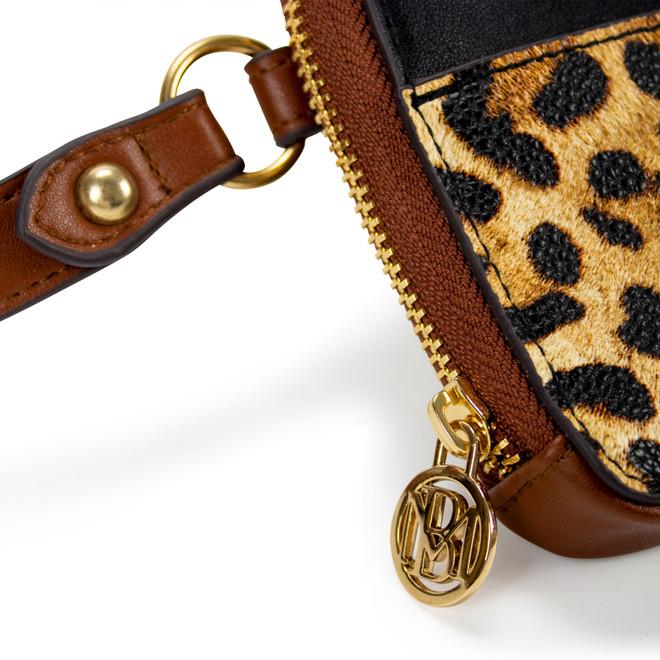 Badgley Mischka Leopard Vegan Leather Pouch Belt Bag