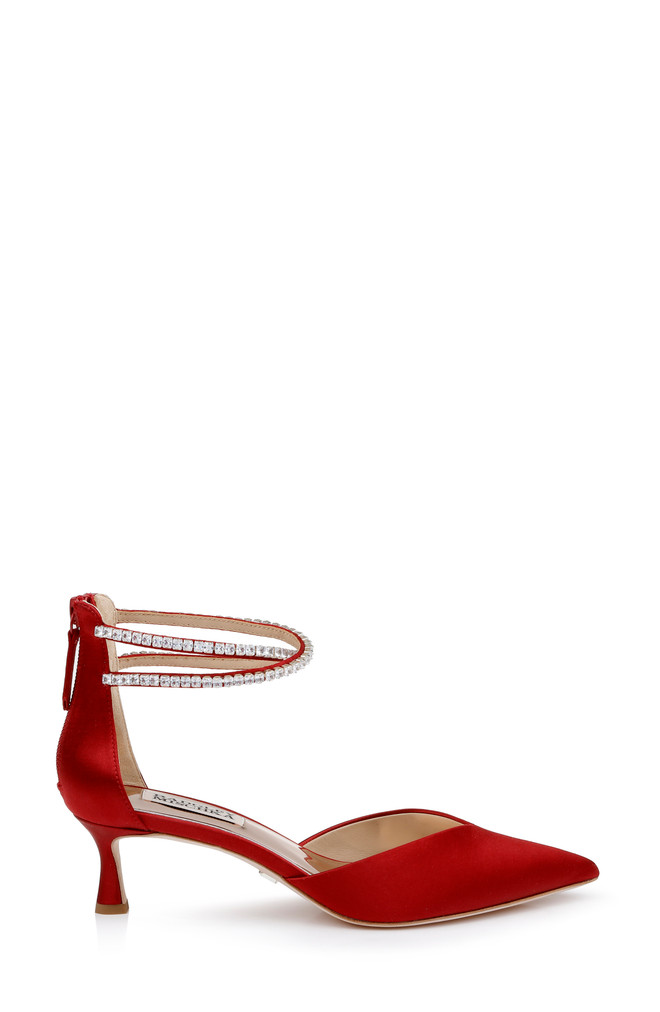 Badgley Mischka Lilibeth Dual-Strapped Kitten Heels