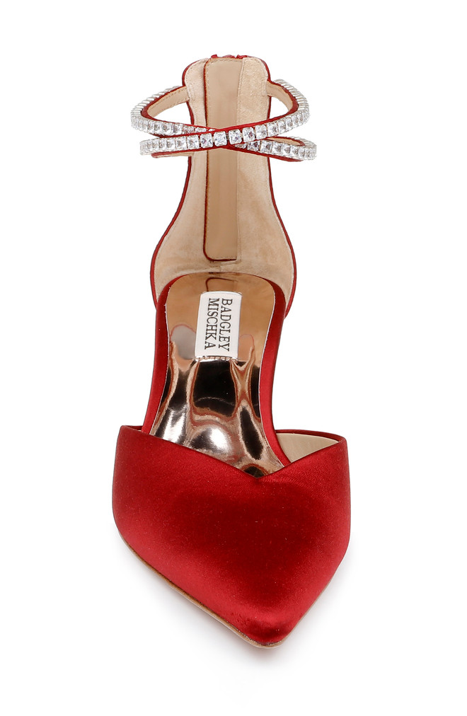 Badgley Mischka Lilibeth Dual-Strapped Kitten Heels