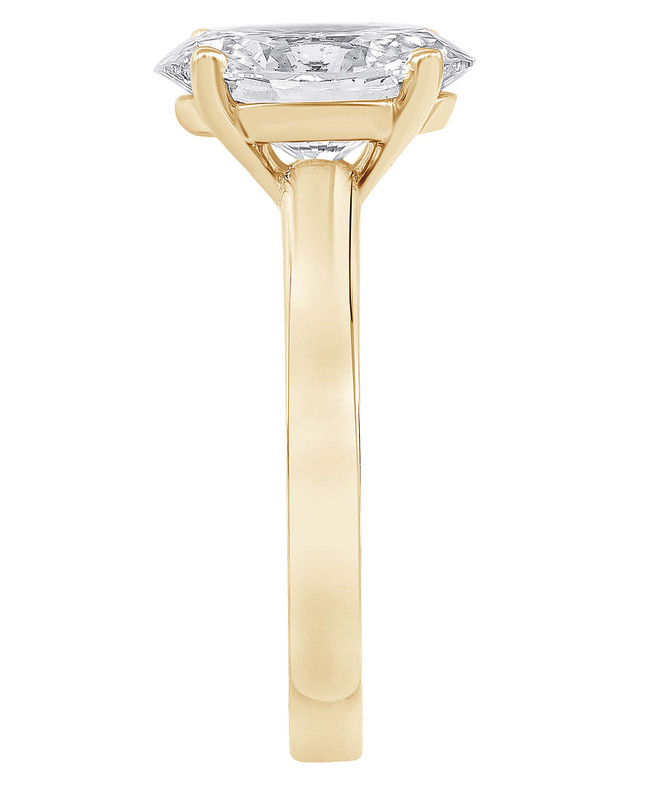 Badgley Mischka Oval-Cut Diamond Solitaire Engagement Ring