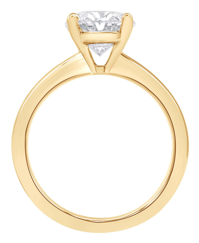 Badgley Mischka Oval-Cut Diamond Solitaire Engagement Ring