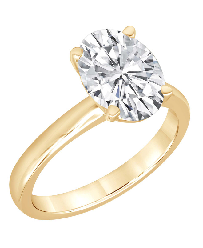 badgley mischka Oval-Cut Diamond Solitaire Engagement Ring