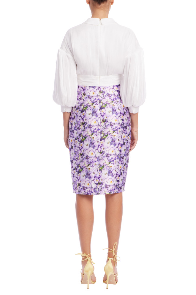 Badgley Mischka Quarter Sleeve Empire Waist Shirtdress