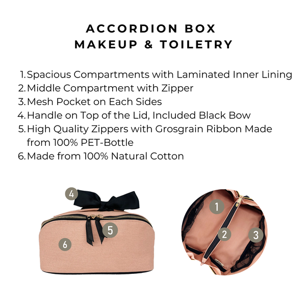 Bag All Accordion Box Makeup & Toiletry Pink/Blush
