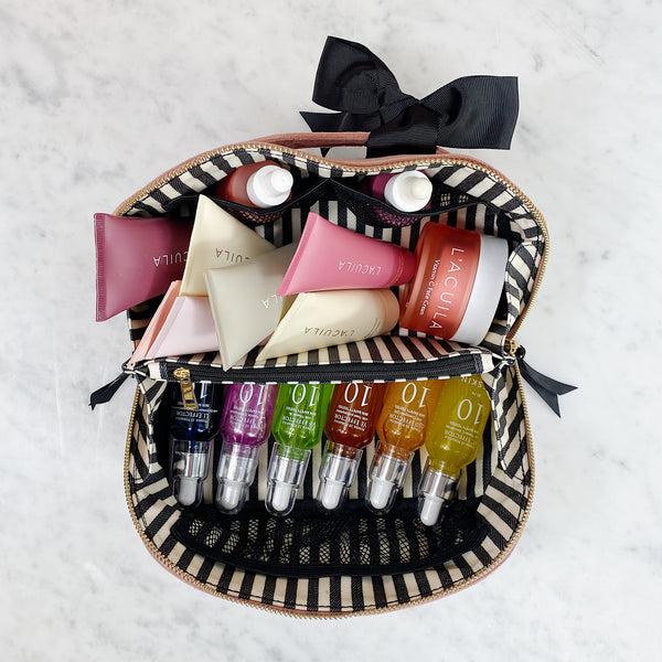 Bag All Accordion Box Makeup & Toiletry Pink Velvet