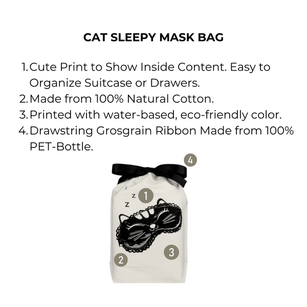 Bag All Cat Sleepy Mask Bag Cream