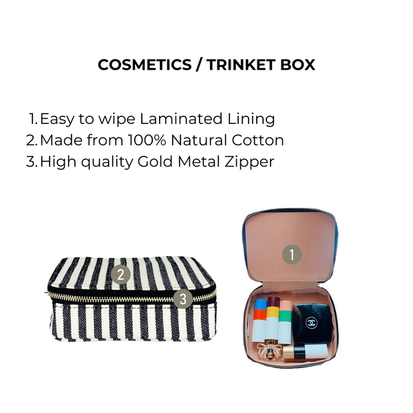 Bag All Cosmetics/Trinket Box Striped