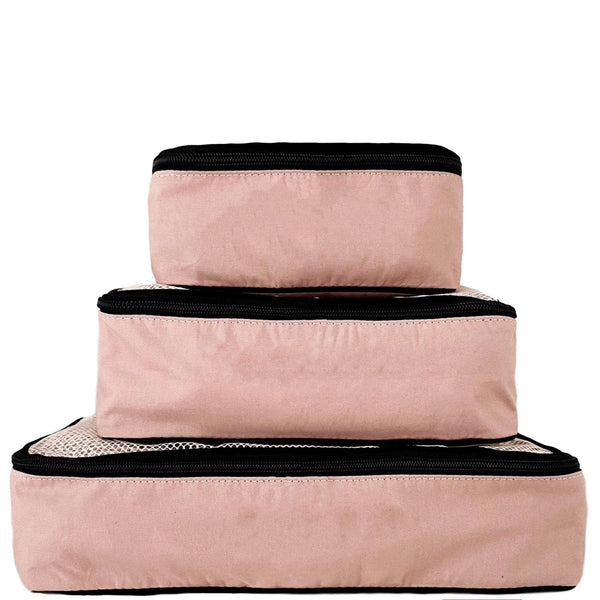 Bag All Cotton Packing Cubes 3-pack Pink/Blush
