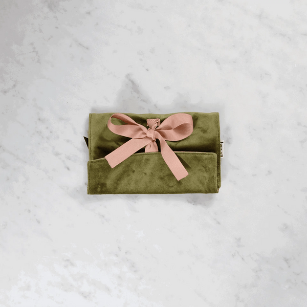 Bag All Couture Jewelry Roll Medium Green Velvet