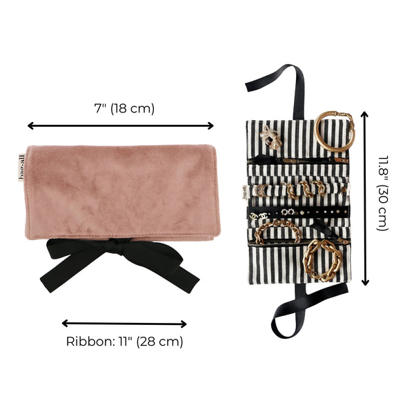 Bag All Couture Jewelry Roll Medium Pink Velvet