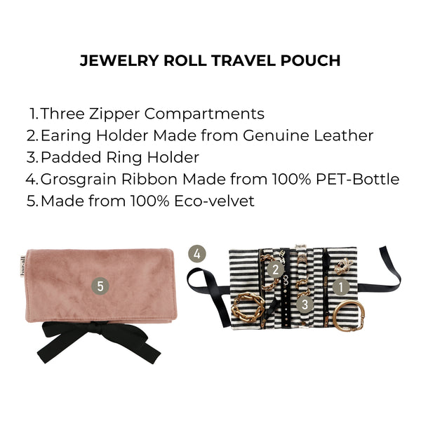 Bag All Couture Jewelry Roll Medium Pink Velvet