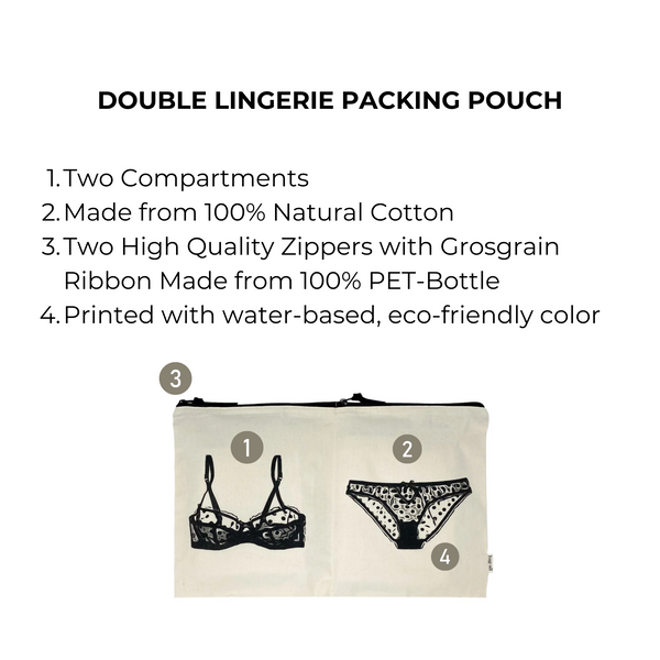 Bag All Double Lingerie Packing Pouch Cream