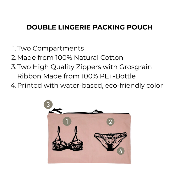 Bag All Double Lingerie Packing Pouch Pink/Blush