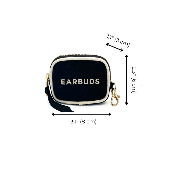 Bag All Earbuds/Airpods Case With Clasp Black