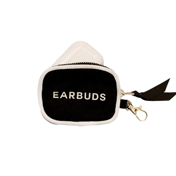 bag all Earbuds/Airpods Case with Clasp Black