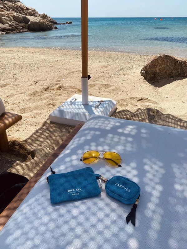 Bag All Earbuds/Airpods Case With Clasp Denim