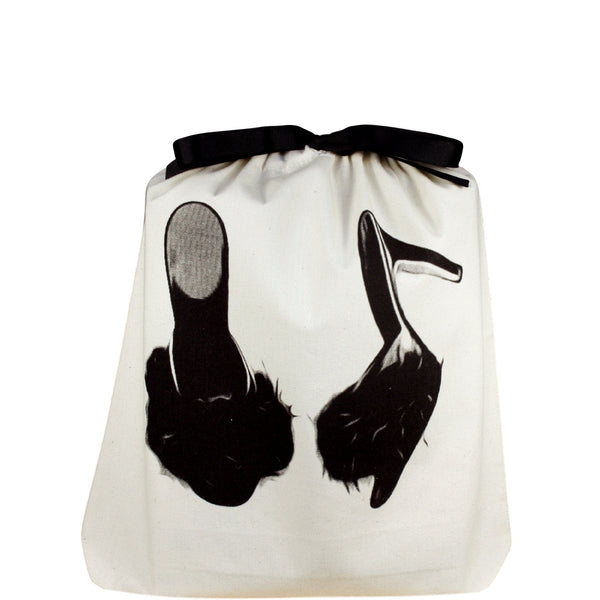 bag all Feather Slippers Shoe Bag Cream