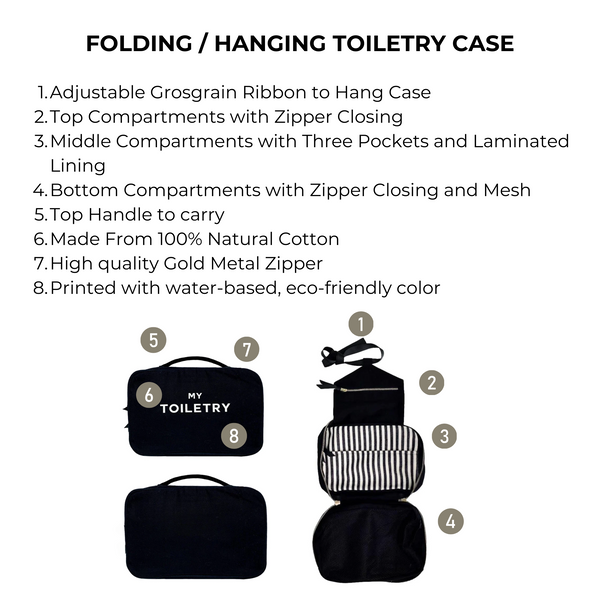 Bag All Folding/Hanging Toiletry Case Black