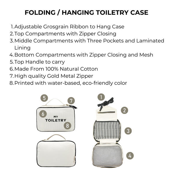 Bag All Folding/Hanging Toiletry Case Cream