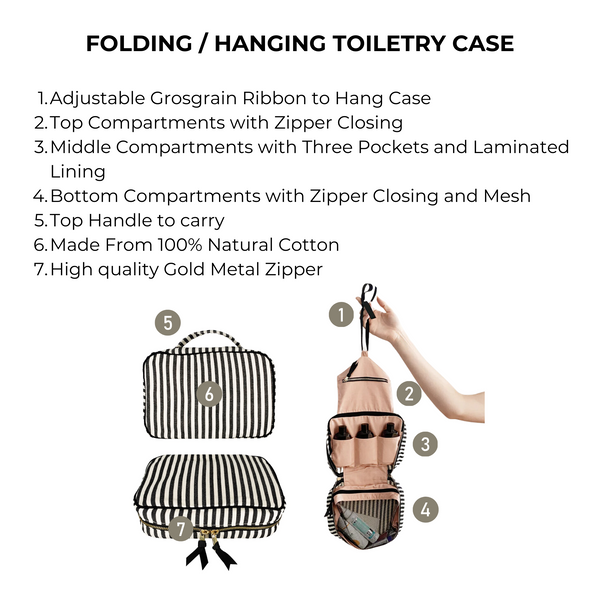 Bag All Folding/Hanging Toiletry Case Striped