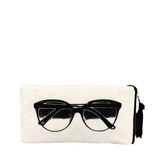 bag all Glasses Case with Outside Pocket Cream