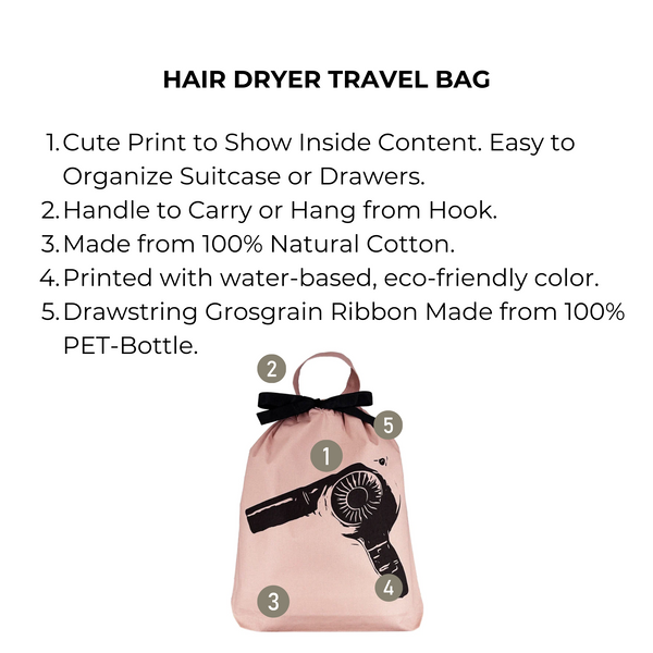 Bag All Hair Dryer Travel Bag Pink/Blush