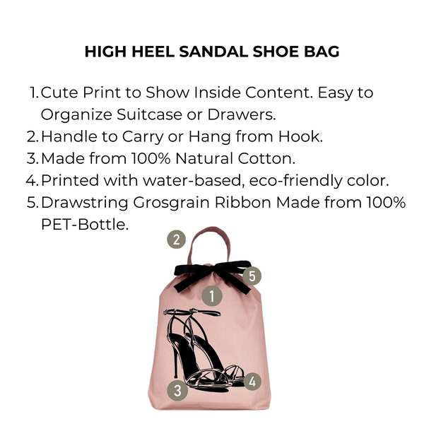 Bag All High Heel Sandal Shoe Bag Pink/Blush