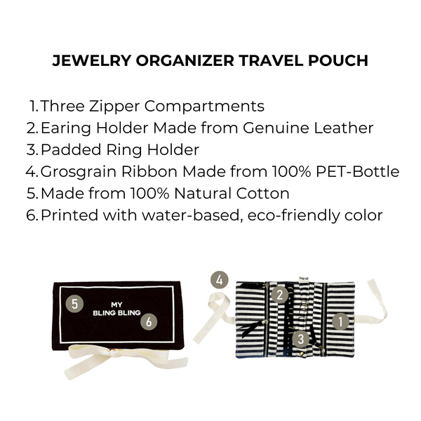 Bag All Jewelry Organizer Travel Pouch Black