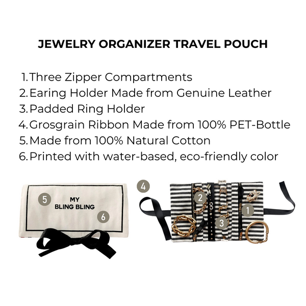 Bag All Jewelry Organizer Travel Pouch Cream