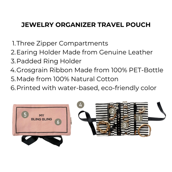 Bag All Jewelry Organizer Travel Pouch Pink/Blush