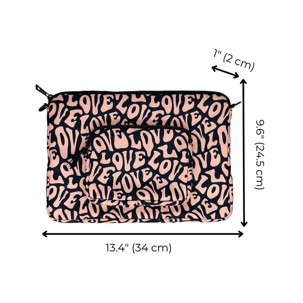 Bag All Laptop Case Charger Pocket 13" Love Pattern