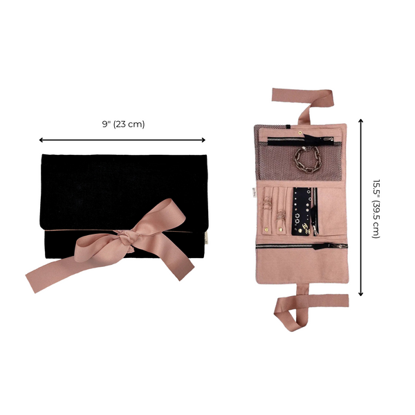 Bag All Large Jewelry Roll Travel Pouch Black