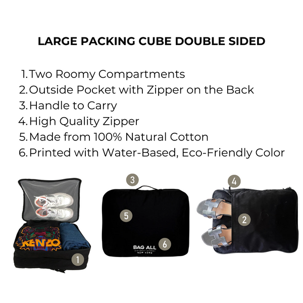 Bag All Large Packing Cube Double Sided Black