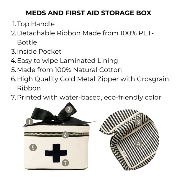 Bag All Meds And First Aid Storage Box Cream
