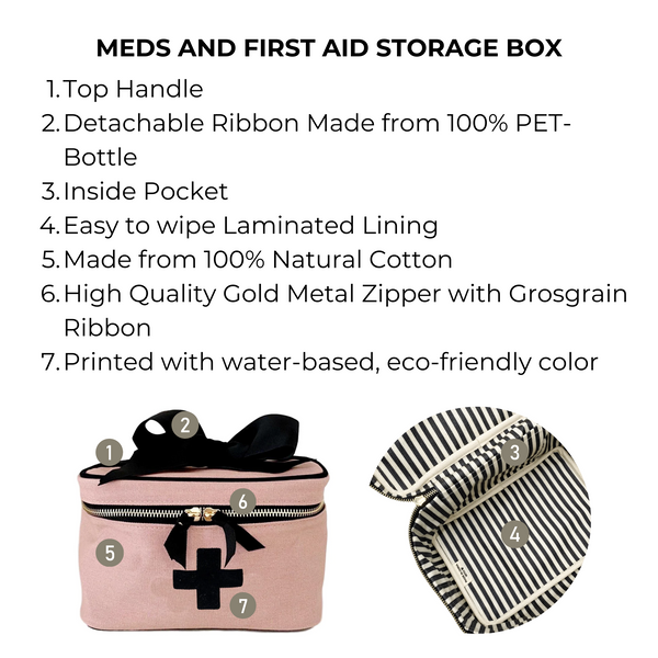Bag All Meds And First Aid Storage Box Pink/Blush