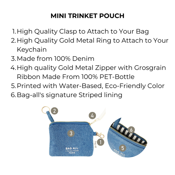 Bag All Mini Trinket Pouch Denim
