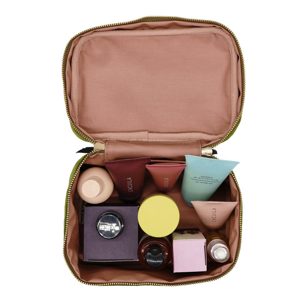 Bag All My Makeup Cosmetic Box Green Velvet