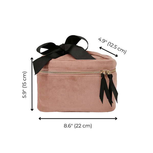 Bag All My Makeup Cosmetic Box Pink Velvet